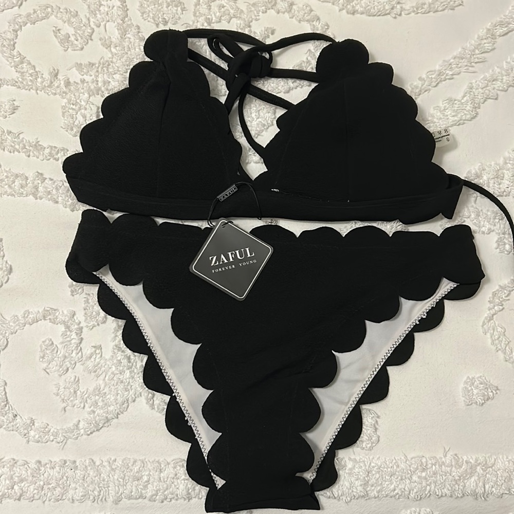Zaful black bikini with tags.